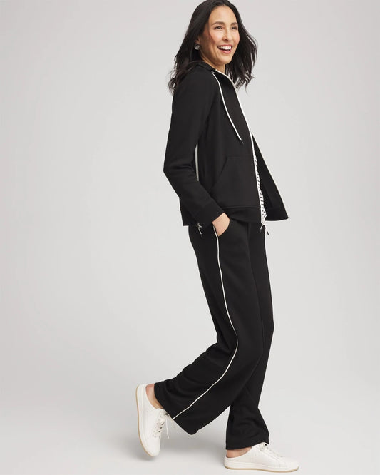 Zenergy® Double-Knit Striped Wide Leg Pants - US 6538