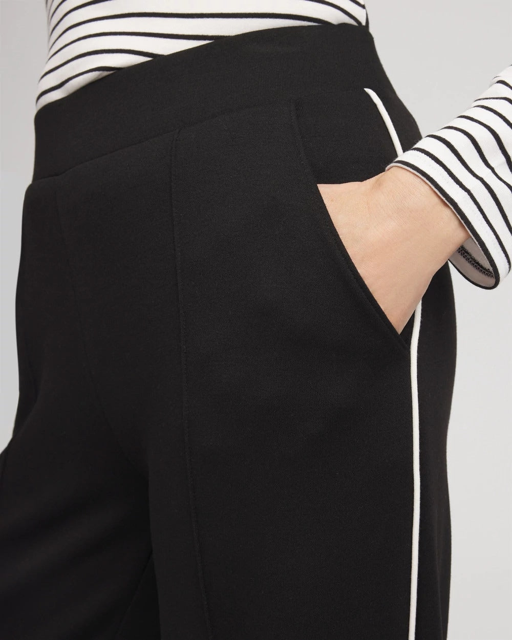 Zenergy® Double-Knit Striped Wide Leg Pants - US 6707