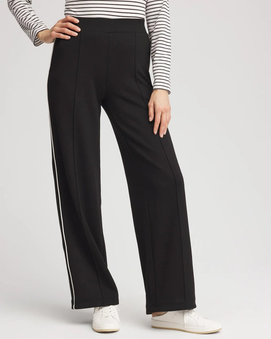 Zenergy® Double-Knit Striped Wide Leg Pants - US 6538