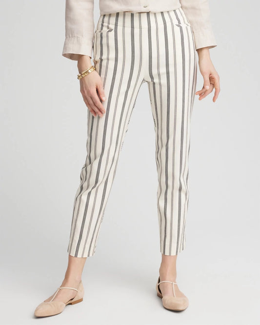 Brigitte™ Slub Striped Cropped Pants - US 5074