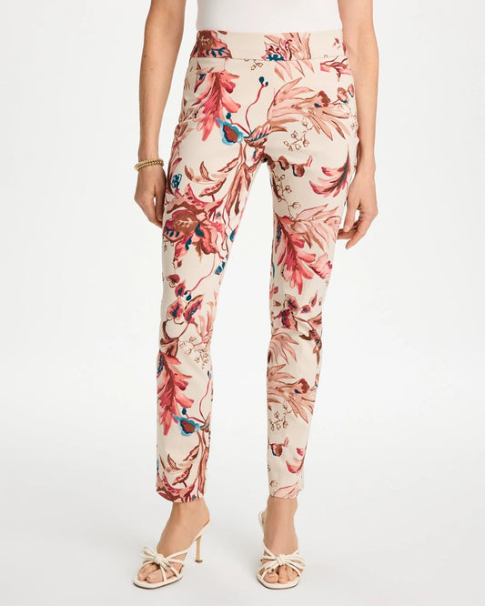 Printed Brigitte™ Slim Pull-On Ankle Pants - US 9310