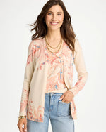 Ella Long-Sleeve Placed Print Cardigan - US 3194