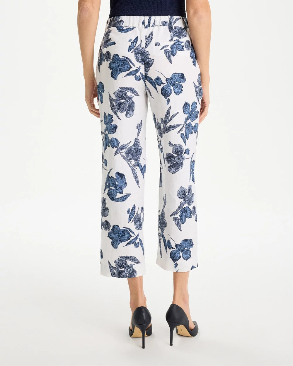 Piped Linen Fly Front Pants - US 5570