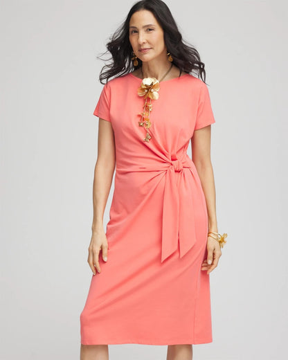 Dolman-Sleeved Side-Tie Dress - US 0755
