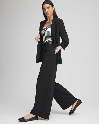 Crepe Pleated Relaxed Pants - US 4530