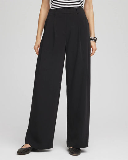 Crepe Pleated Relaxed Pants - US 4530