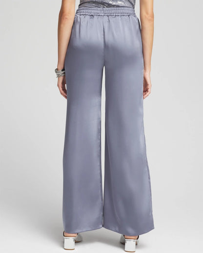 Satin Wide Leg Pants - US 3426