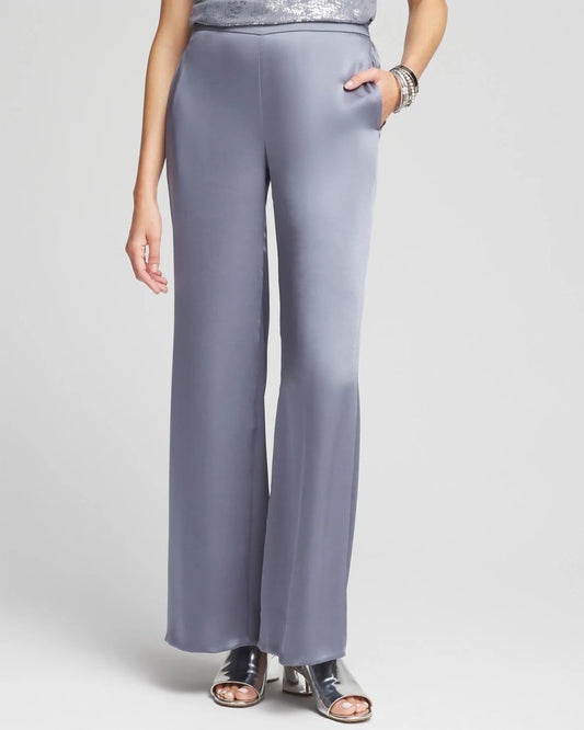 Satin Wide Leg Pants - US 3426