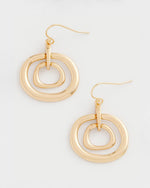 Gold Tone Drop Pendant Earrings - US 4549