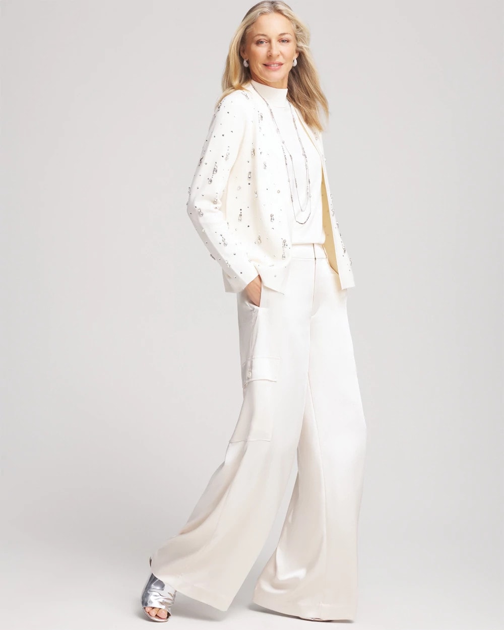 Embellished Long-sleeve Cardigan - US 3760