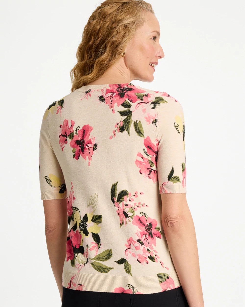 Ella Crewneck Floral Pullover Sweater - US 9009