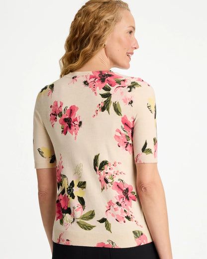 Ella Crewneck Floral Pullover Sweater - US 9009