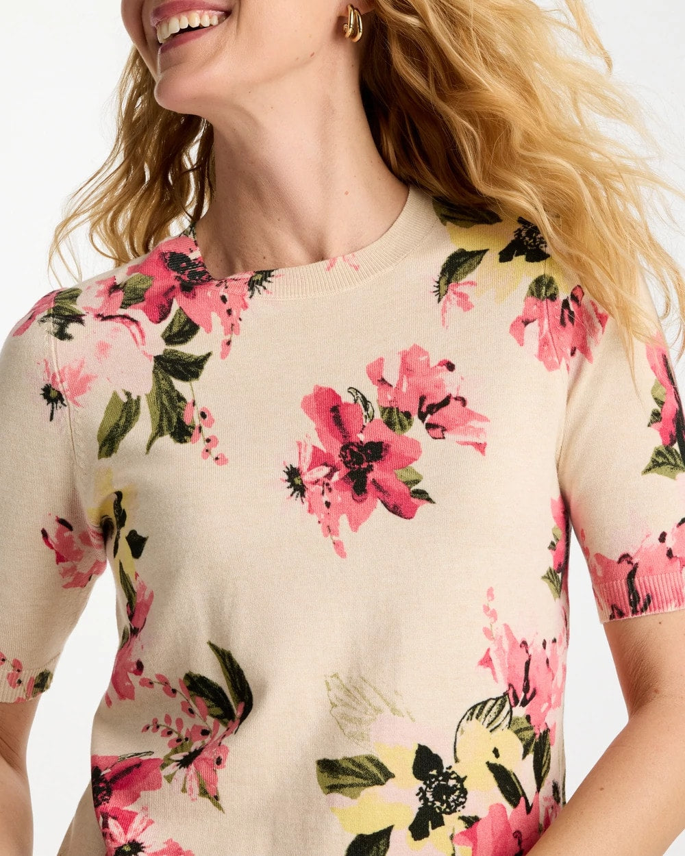 Ella Crewneck Floral Pullover Sweater - US 9009