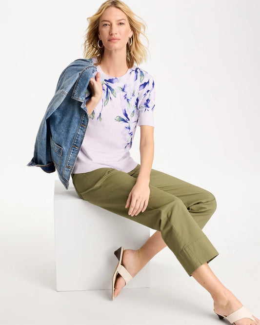 Ella Short-Sleeve Orchid Sweater - US 4196