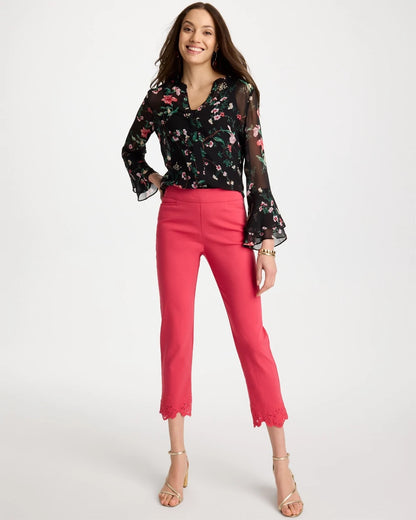 Embroidered Brigitte™ Slim Crop Pant - US 3463