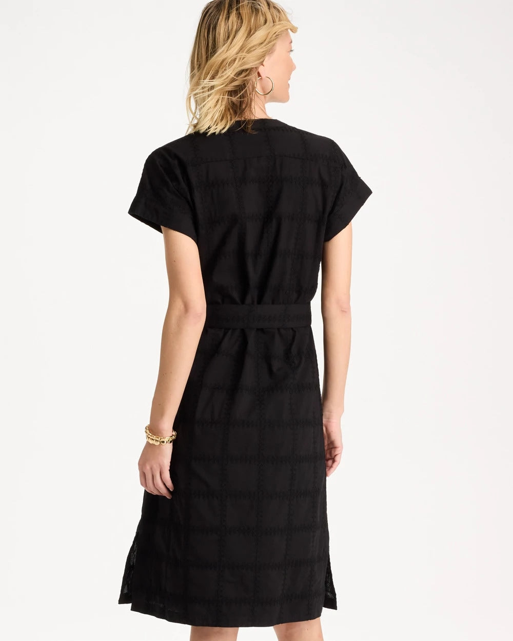 Embroidered Cotton Shirtdress - US 7816