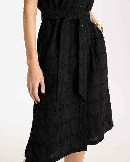 Embroidered Cotton Shirtdress - US 7816