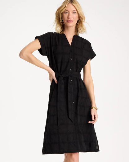 Embroidered Cotton Shirtdress - US 7816