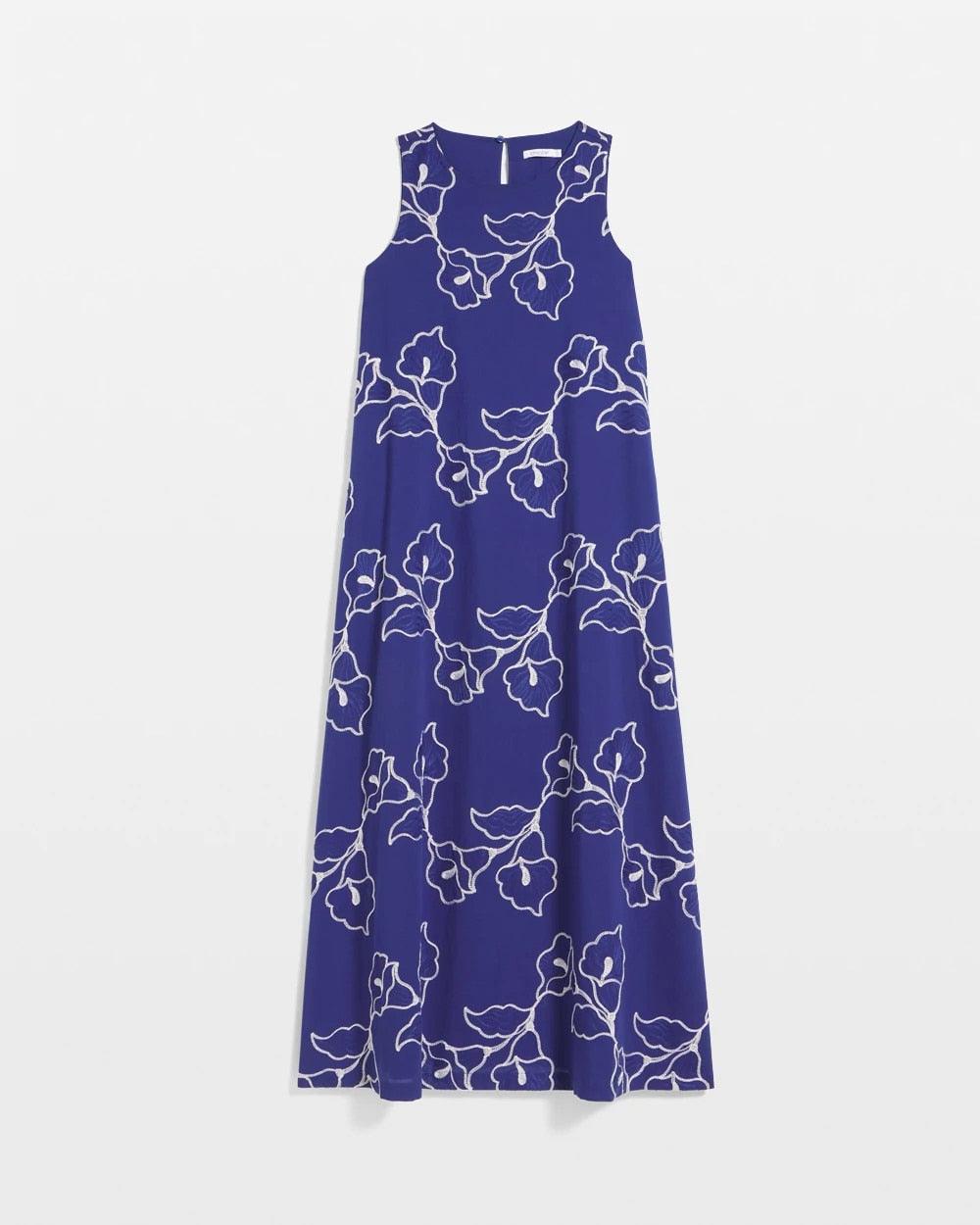 Embroidered Sleeveless Maxi Dress - US 3410