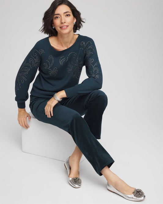 Heatset Embroidered Pullover - US 6709