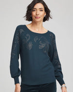 Heatset Embroidered Pullover - US 6709