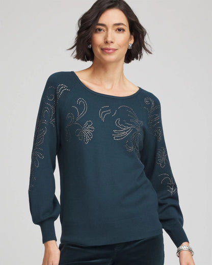 Heatset Embroidered Pullover - US 6709