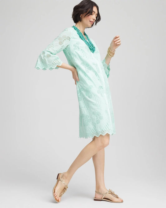 Eyelet Cotton Voile Dress - US 4556