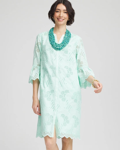 Eyelet Cotton Voile Dress - US 4556