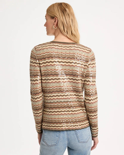 Ombre Sequin Open Cardigan - US 7152