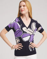 Floral Dolman Pullover Sweater - US 8582