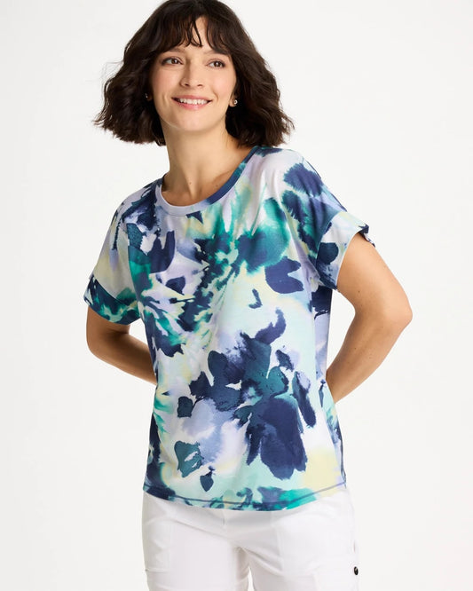 Zenergy® Floral Drop Shoulder Tee - US 8399