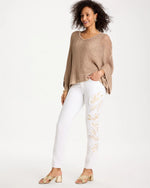 No Stain Girlfriend Floral Embellished Slim Ankle Jeans - US 0538