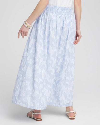 Floral Jacquard Maxi Skirt - US 2087
