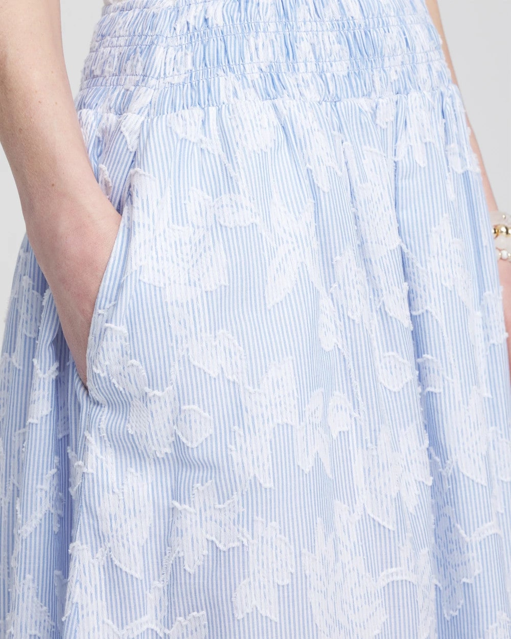 Floral Jacquard Maxi Skirt - US 2087