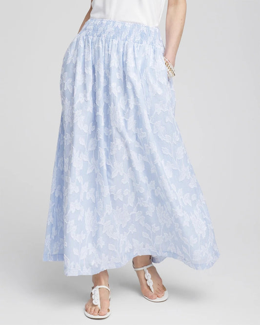 Floral Jacquard Maxi Skirt - US 2087