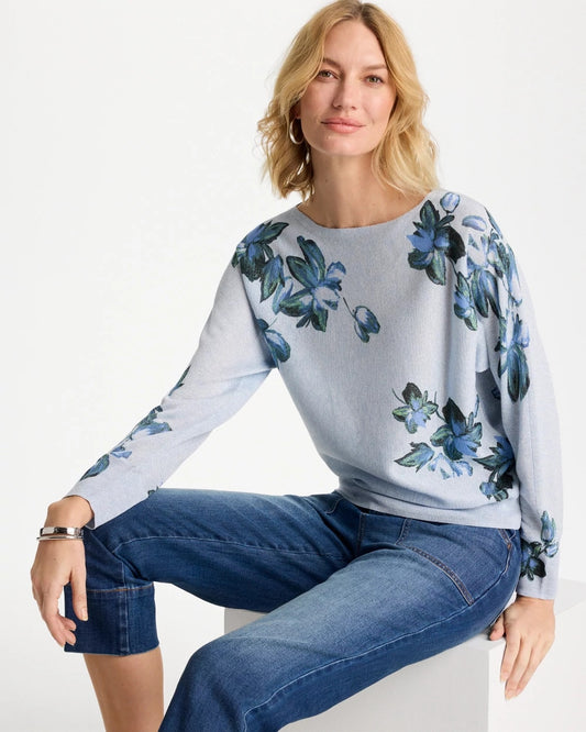 Floral Print Pullover Sweater - US 3033