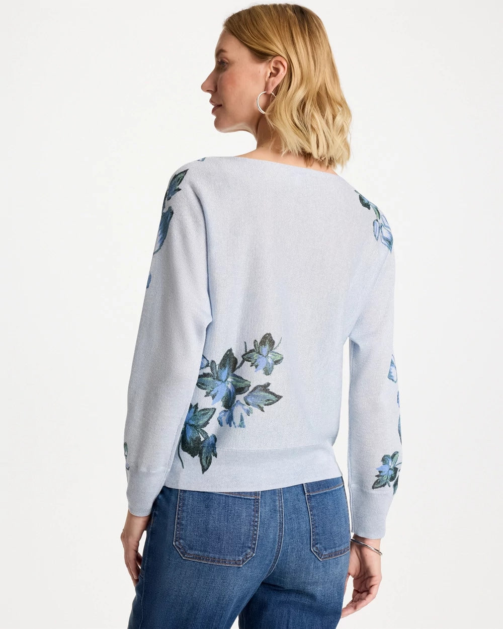 Floral Print Pullover Sweater - US 3033