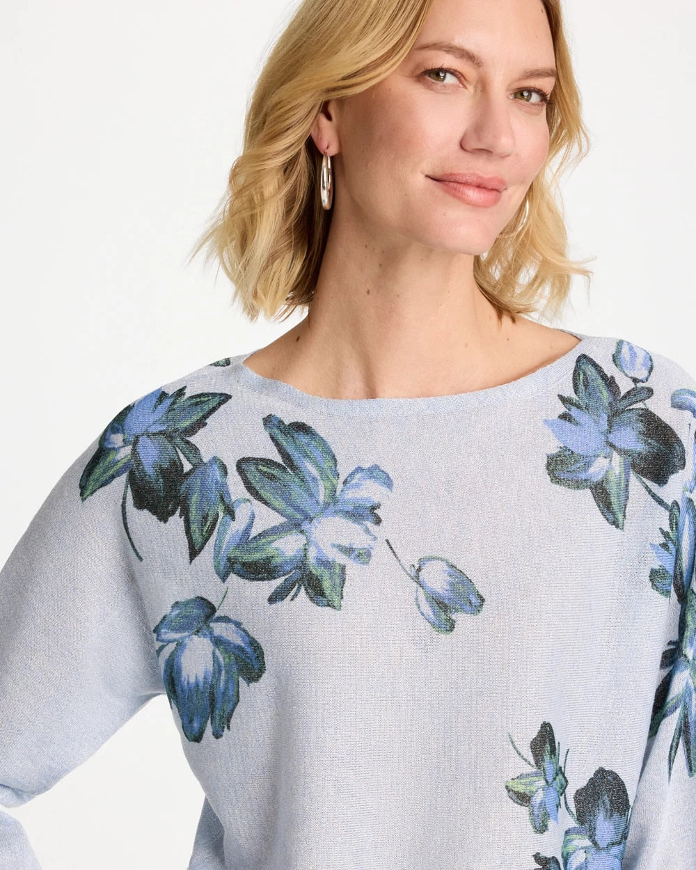 Floral Print Pullover Sweater - US 3033