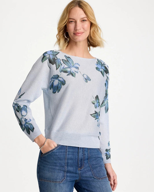 Floral Print Pullover Sweater - US 3033