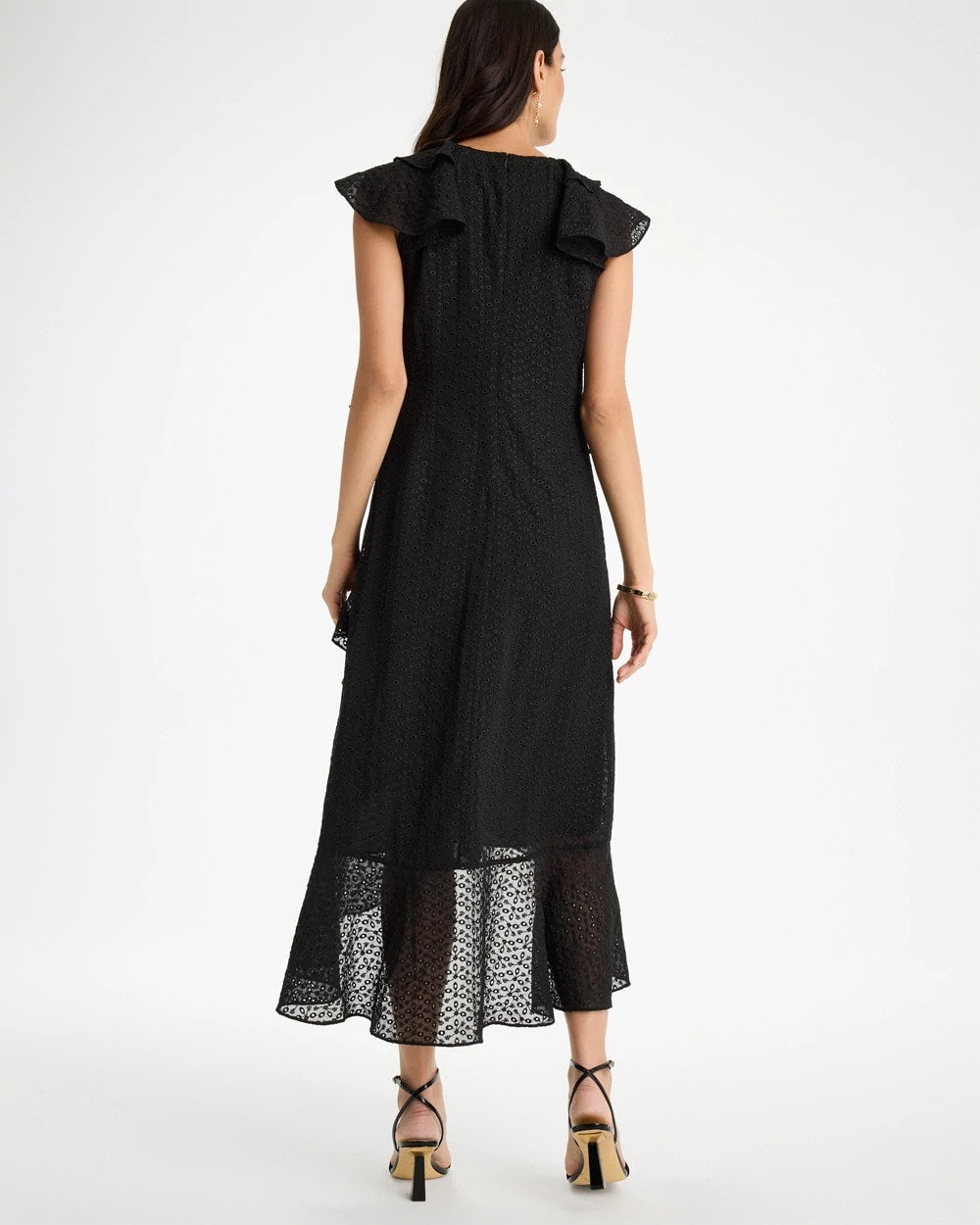 Floral Surplice Ruffled Dress - US 1338