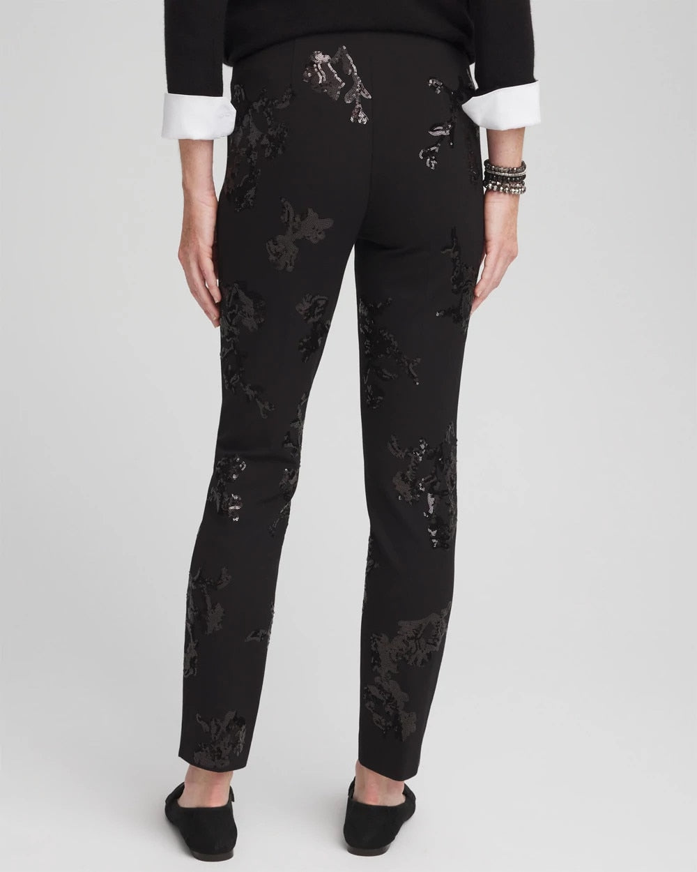 Juliet Floral Sequin Ankle Pants - US 6004