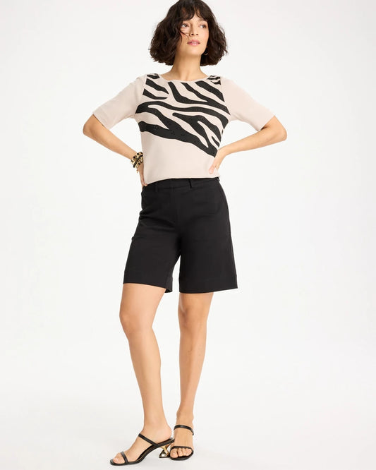 Emme Fly Front Sateen Shorts - US 3604