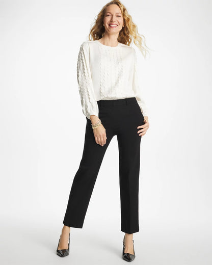 Emme Fly Front Straight Crop Pants - US 3736
