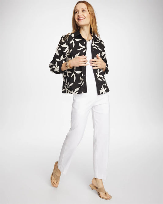 Emme Fly Front Straight Crop Pants - US 7687