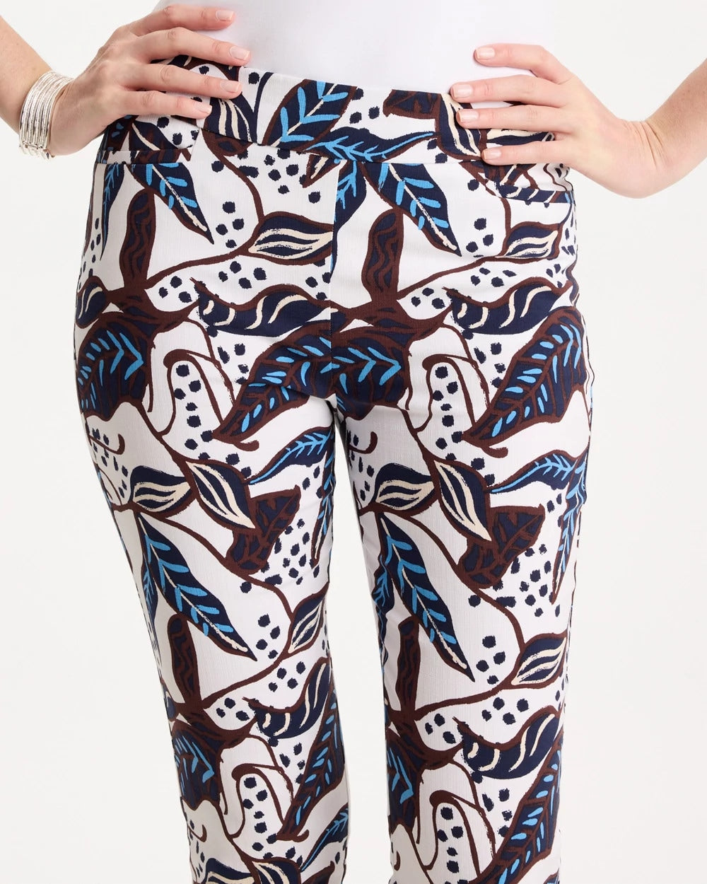 Forest Print Brigitte™ Slim Pull-On Crop Pant - US 9167