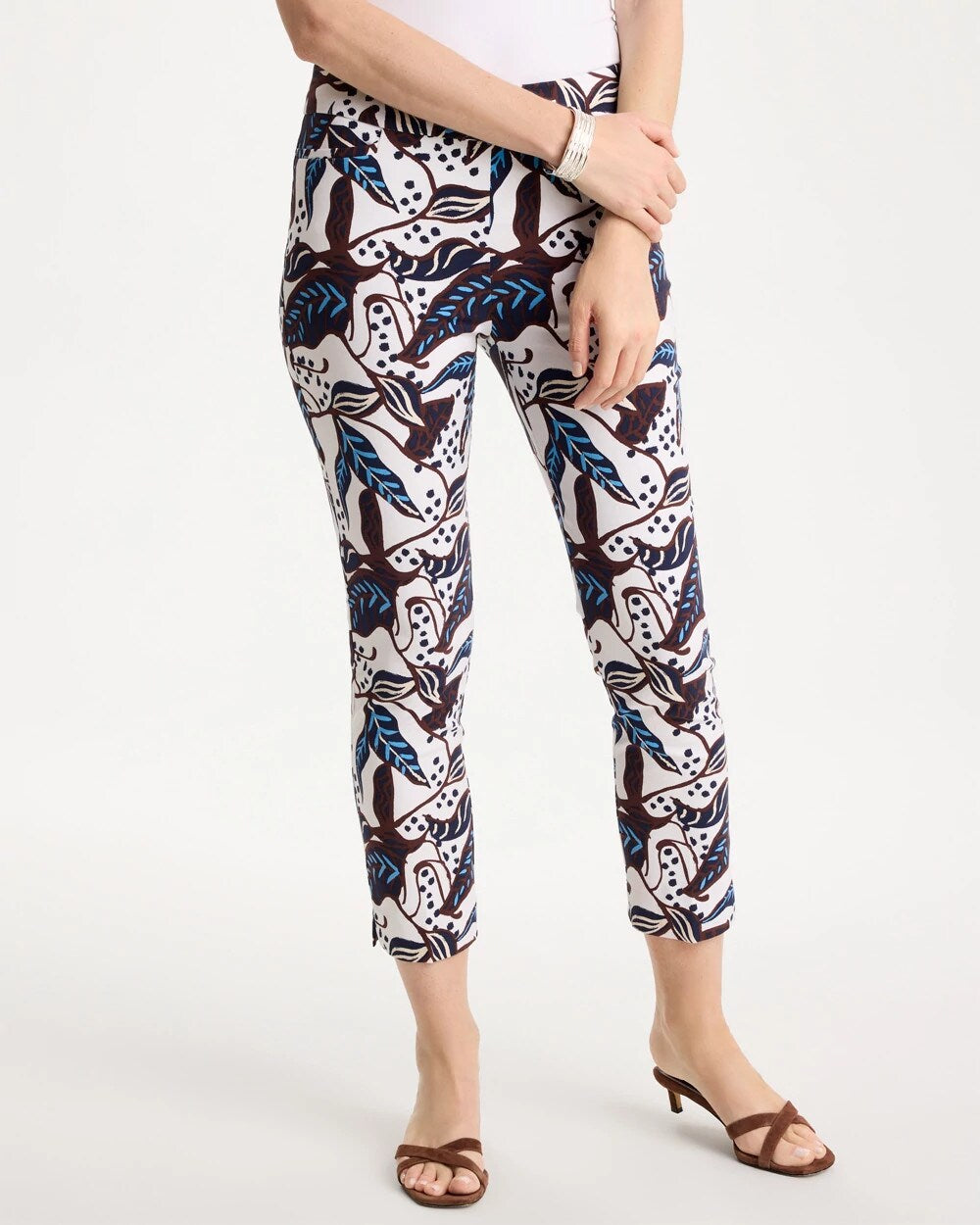 Forest Print Brigitte™ Slim Pull-On Crop Pant - US 9167