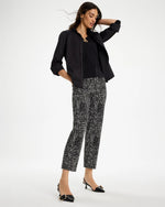 Emme Fly Front Straight Printed Crop Pants - US 3116