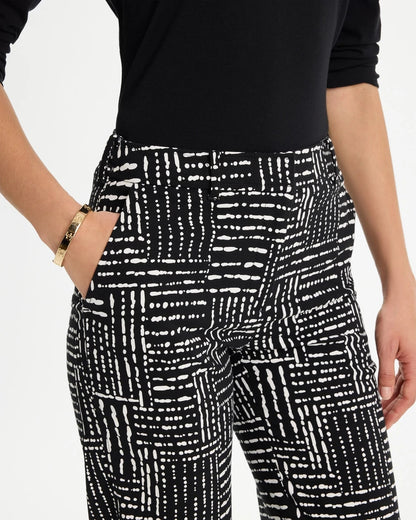 Emme Fly Front Straight Printed Crop Pants - US 1587
