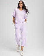 Zenergy® French Terry Gauze-Inset Cropped Pants - US 2239