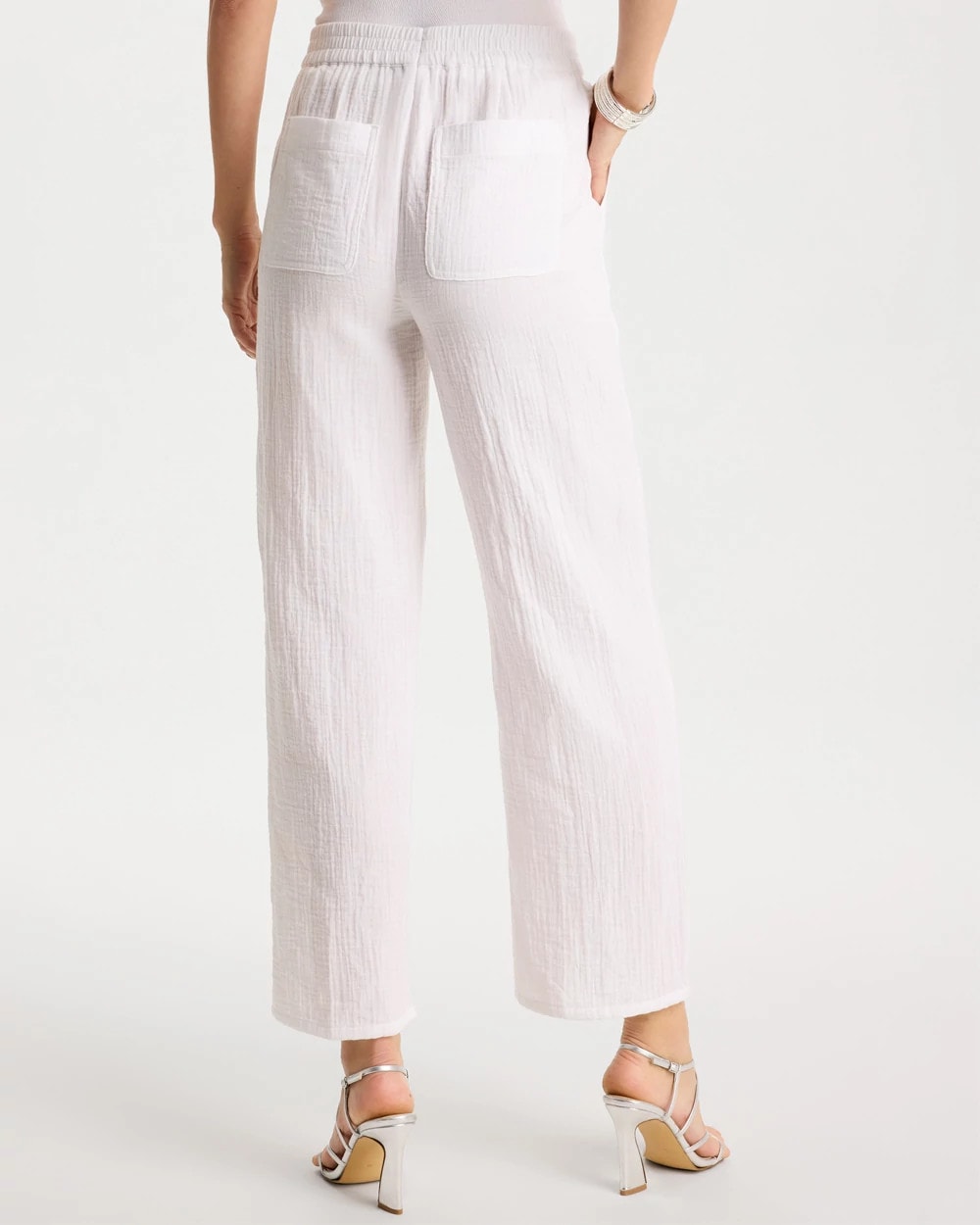 Cotton Gauze Tapered Crop Pant - US 7725